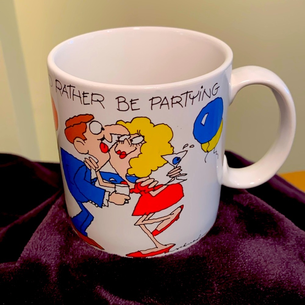 Vintage Russ silly party mug, EUC